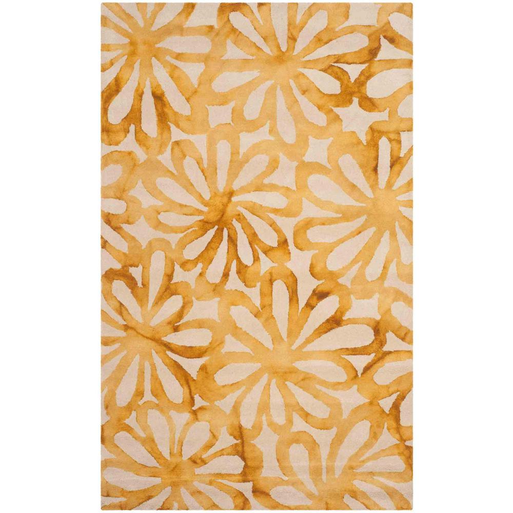 DIP DYE, BEIGE / GOLD, 5' X 8', Area Rug. Picture 1