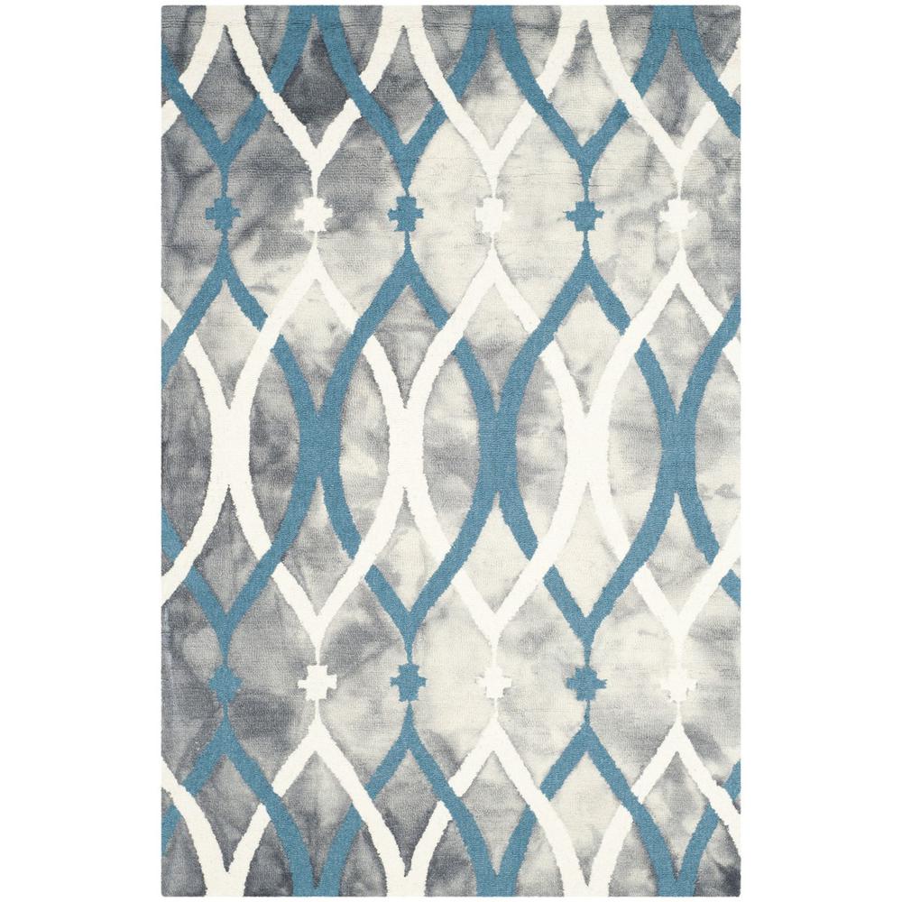 DIP DYE, GREY / IVORY BLUE, 4' X 6', Area Rug. Picture 1