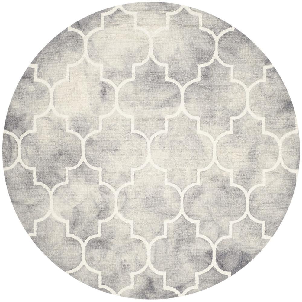 DIP DYE, GREY / IVORY, 7' X 7' Round, Area Rug, DDY535C-7R. Picture 1