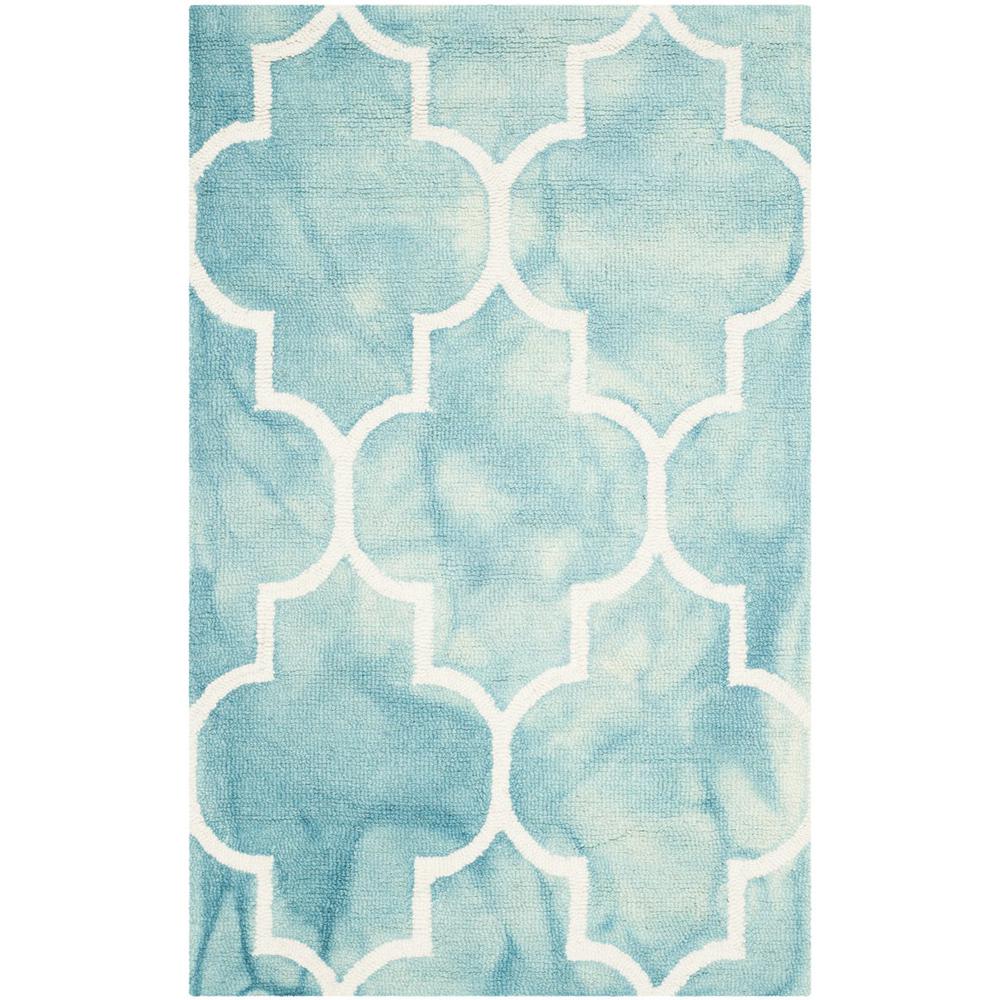 DIP DYE, TURQUOISE / IVORY, 2'-6" X 4', Area Rug, DDY535D-24. Picture 1
