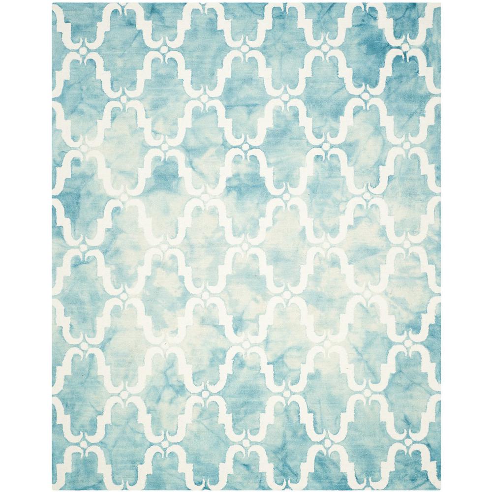 DIP DYE, TURQUOISE / IVORY, 8' X 10', Area Rug, DDY536D-8. Picture 1