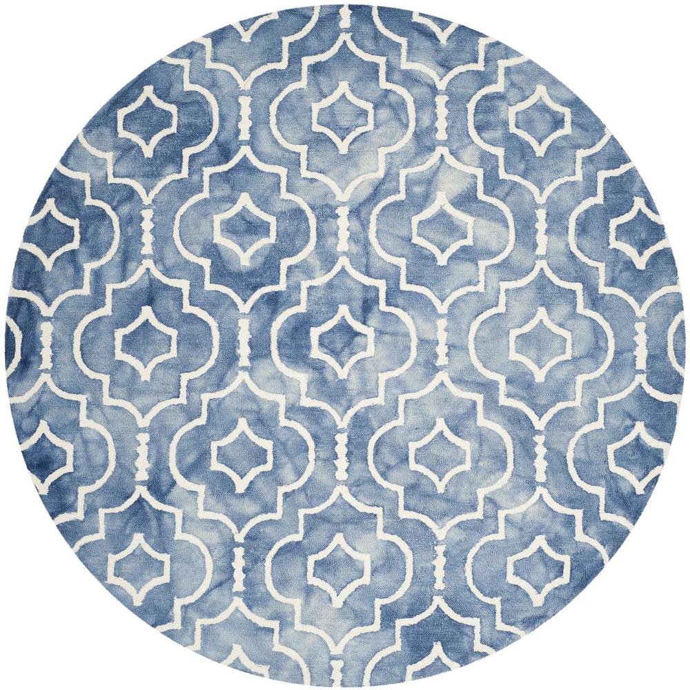 DIP DYE, BLUE / IVORY, 7' X 7' Round, Area Rug, DDY538K-7R. Picture 1