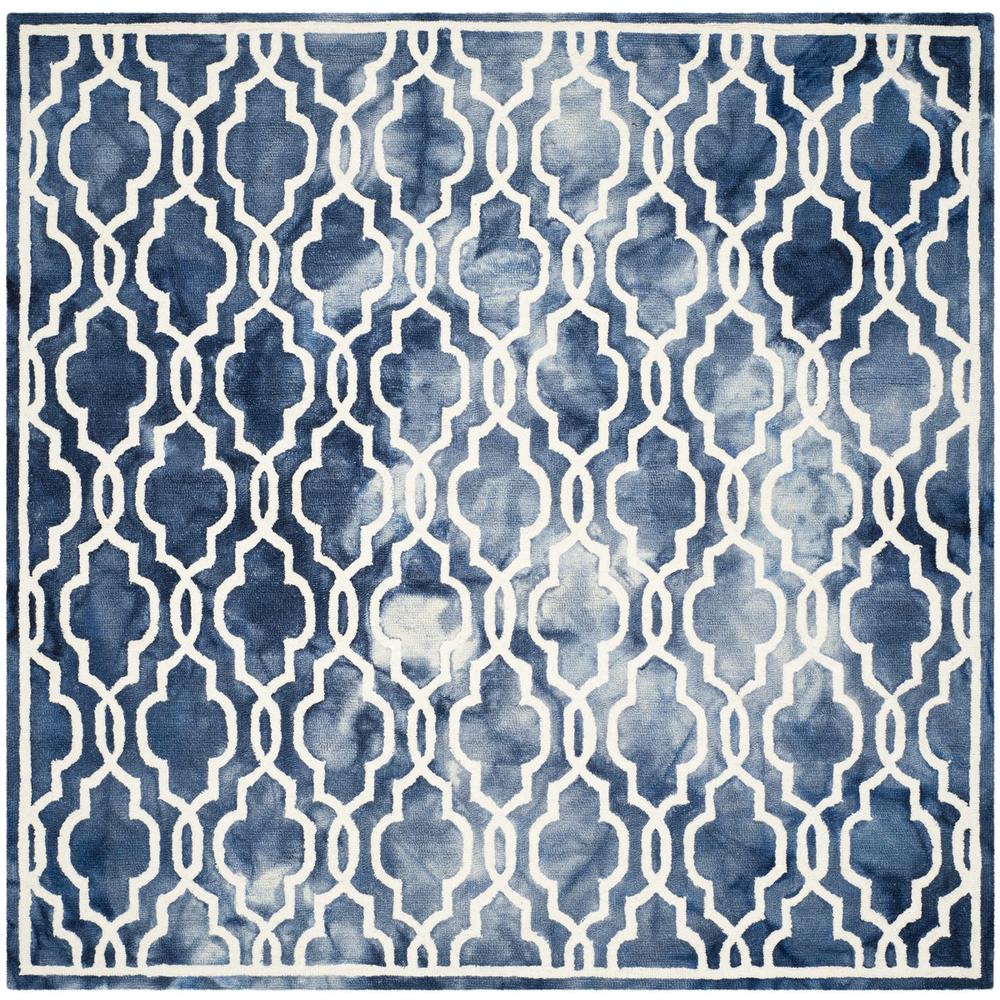 DIP DYE, NAVY / IVORY, 7' X 7' Square, Area Rug, DDY539N-7SQ. Picture 1