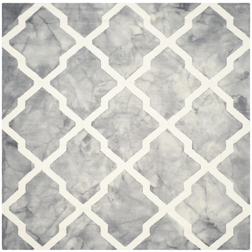 DIP DYE, GREY / IVORY, 7' X 7' Square, Area Rug, DDY540C-7SQ. Picture 1