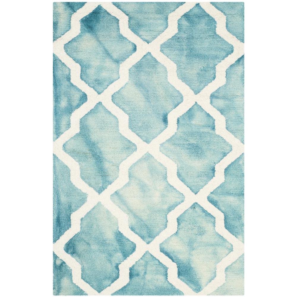 DIP DYE, TURQUOISE / IVORY, 2'-6" X 4', Area Rug, DDY540D-24. Picture 1