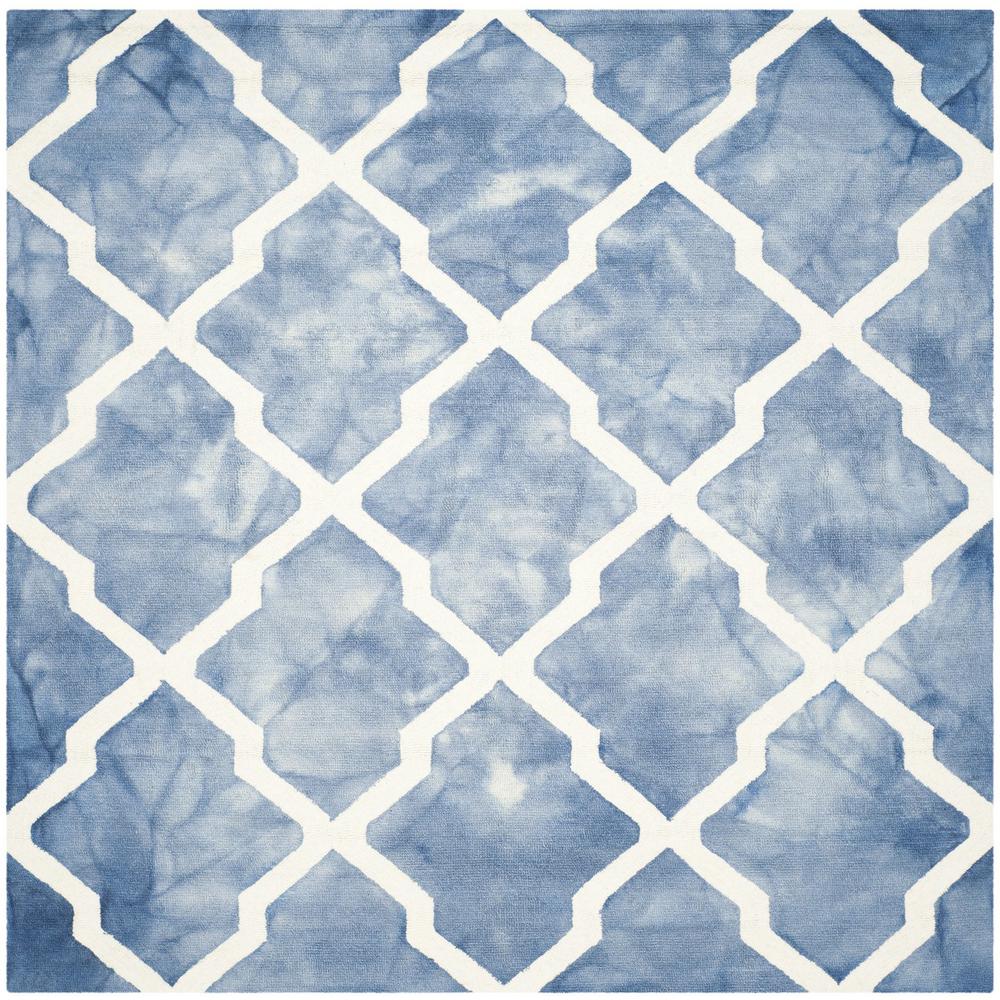 DIP DYE, BLUE / IVORY, 7' X 7' Square, Area Rug, DDY540K-7SQ. Picture 1