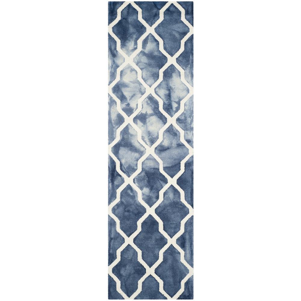 DIP DYE, NAVY / IVORY, 2'-3" X 8', Area Rug, DDY540N-28. Picture 1