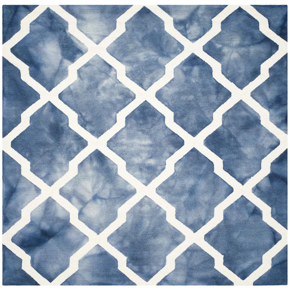 DIP DYE, NAVY / IVORY, 7' X 7' Square, Area Rug, DDY540N-7SQ. Picture 1
