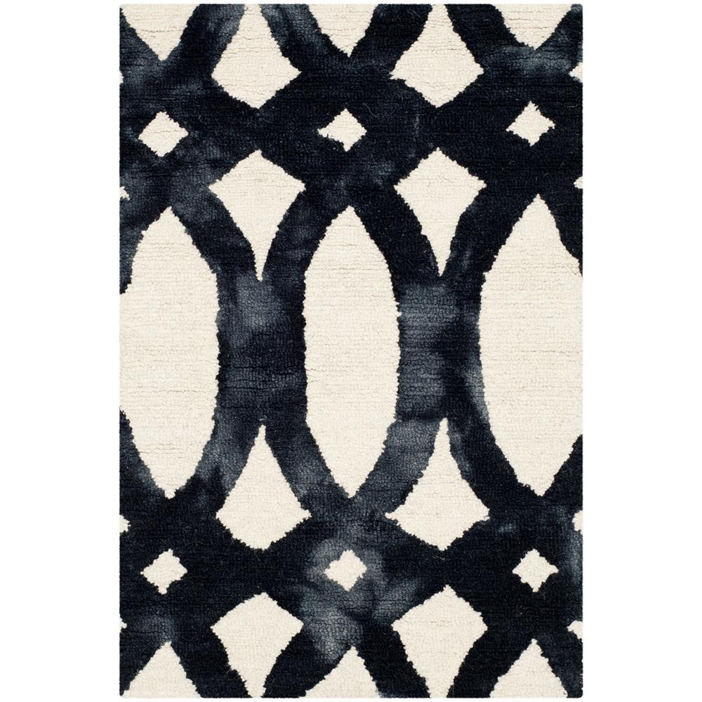DIP DYE, IVORY / GRAPHITE, 2' X 3', Area Rug. Picture 1