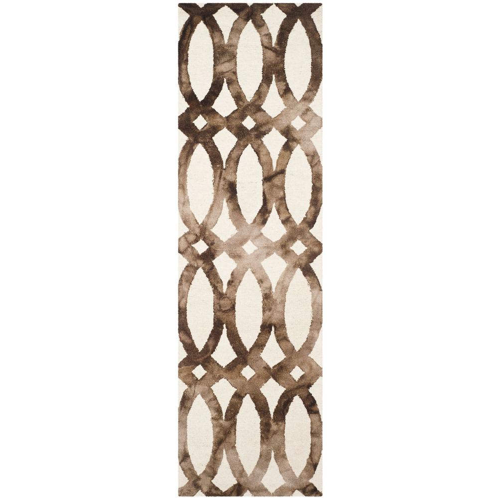 DIP DYE, IVORY / CHOCOLATE, 2'-3" X 8', Area Rug, DDY675E-28. Picture 1