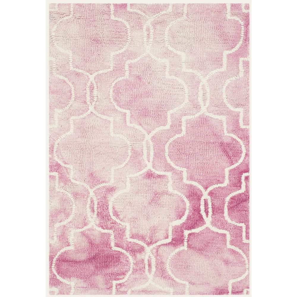 DIP DYE, ROSE / IVORY, 2' X 3', Area Rug. Picture 1