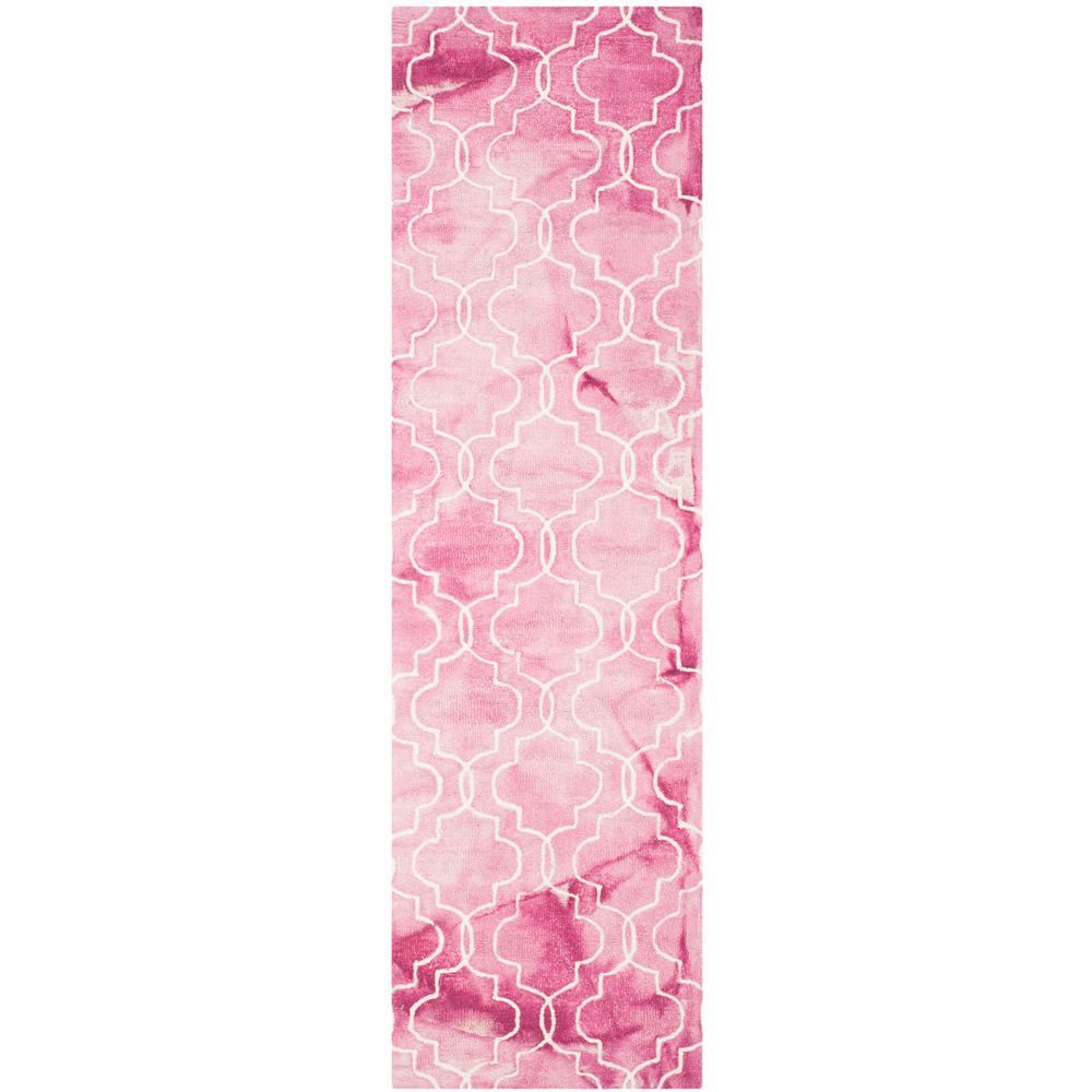 DIP DYE, ROSE / IVORY, 2'-3" X 8', Area Rug. Picture 1