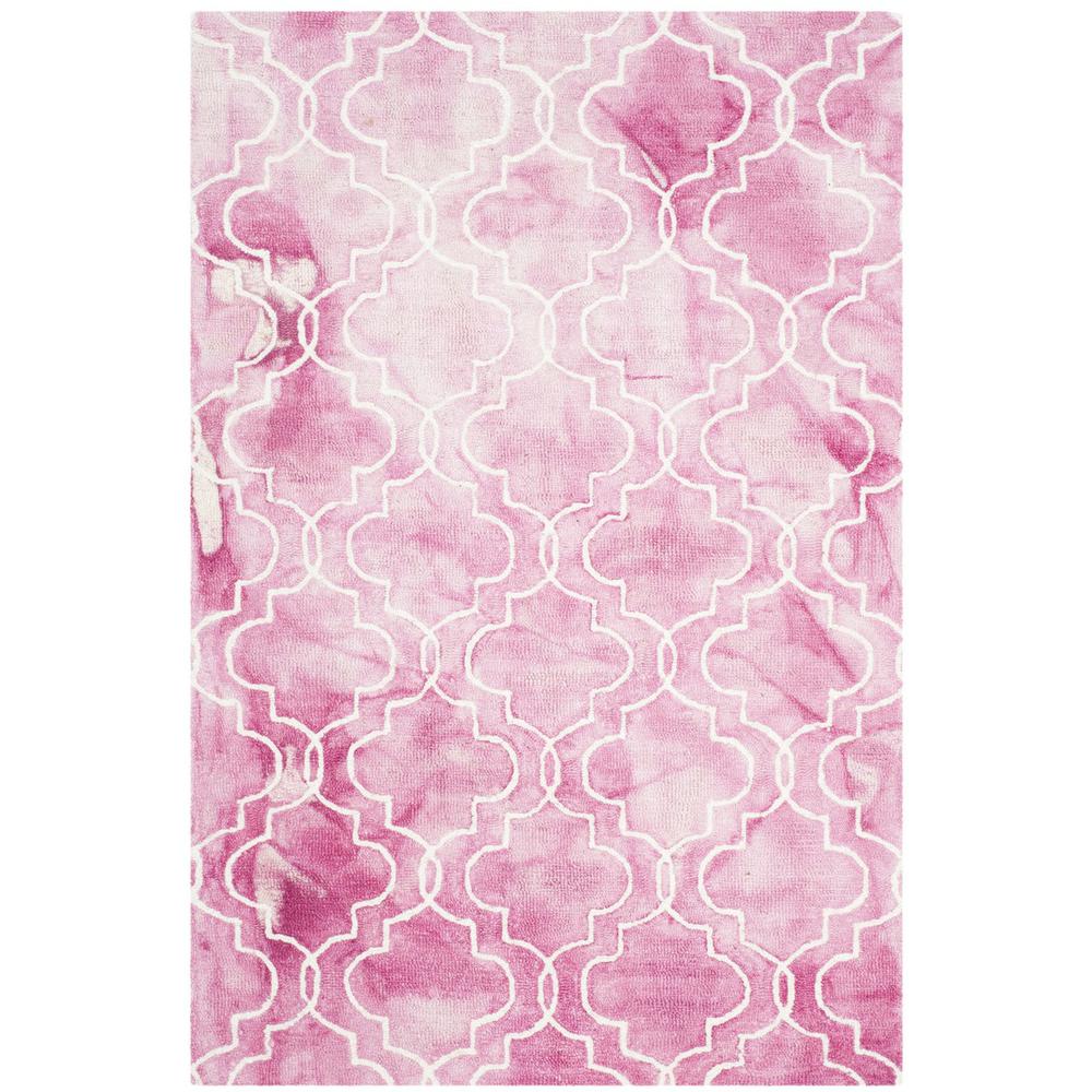 DIP DYE, ROSE / IVORY, 4' X 6', Area Rug. Picture 1