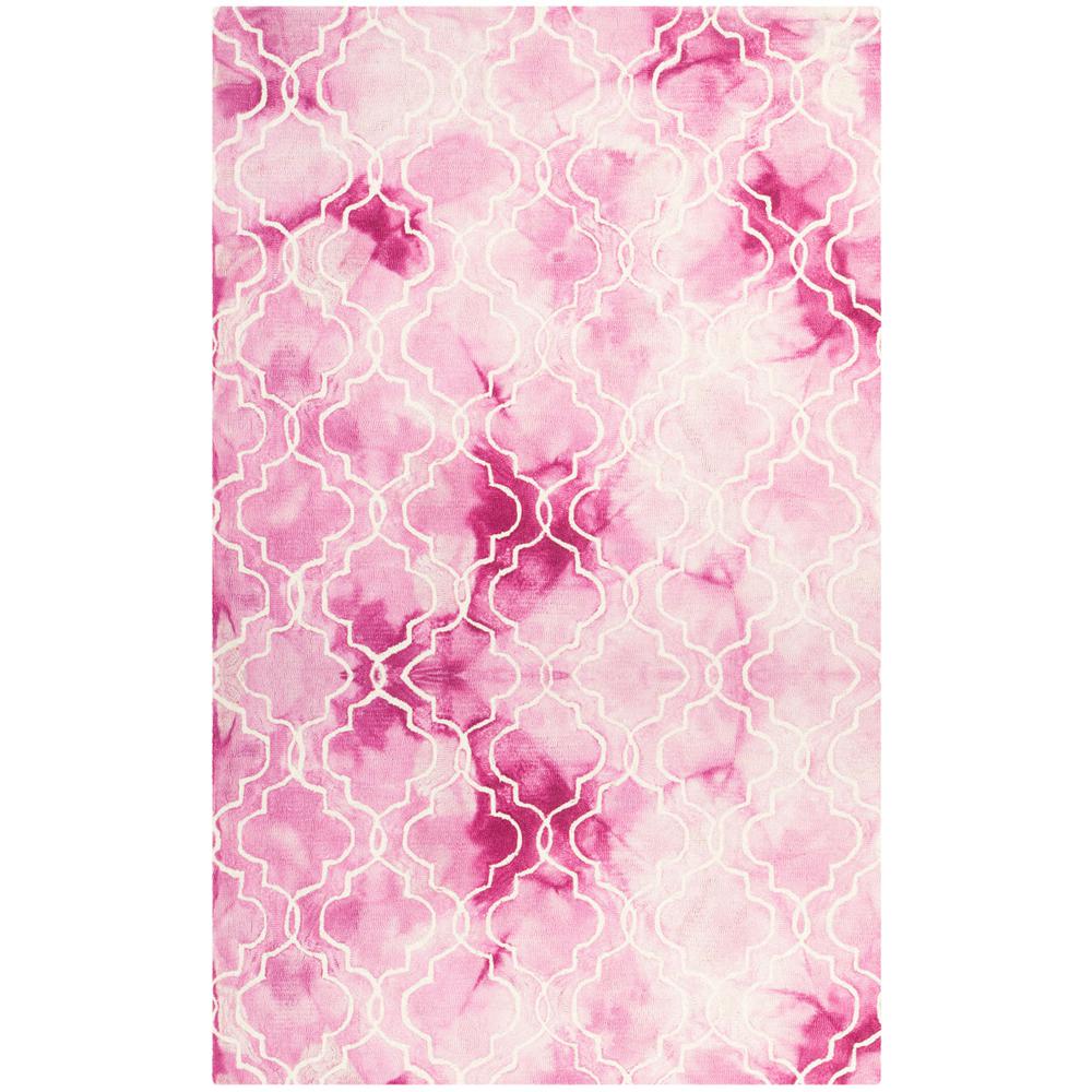 DIP DYE, ROSE / IVORY, 5' X 8', Area Rug. Picture 1