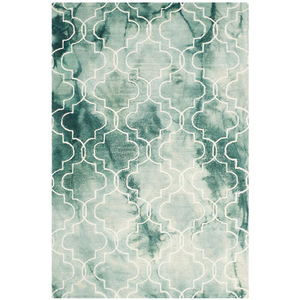 DIP DYE, GREEN / IVORY, 4' X 6', Area Rug. Picture 1