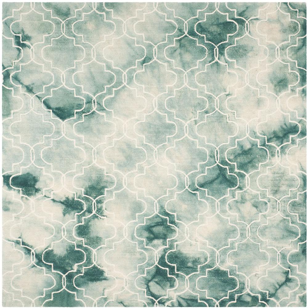 DIP DYE, GREEN / IVORY, 7' X 7' Square, Area Rug, DDY676Q-7SQ. Picture 1
