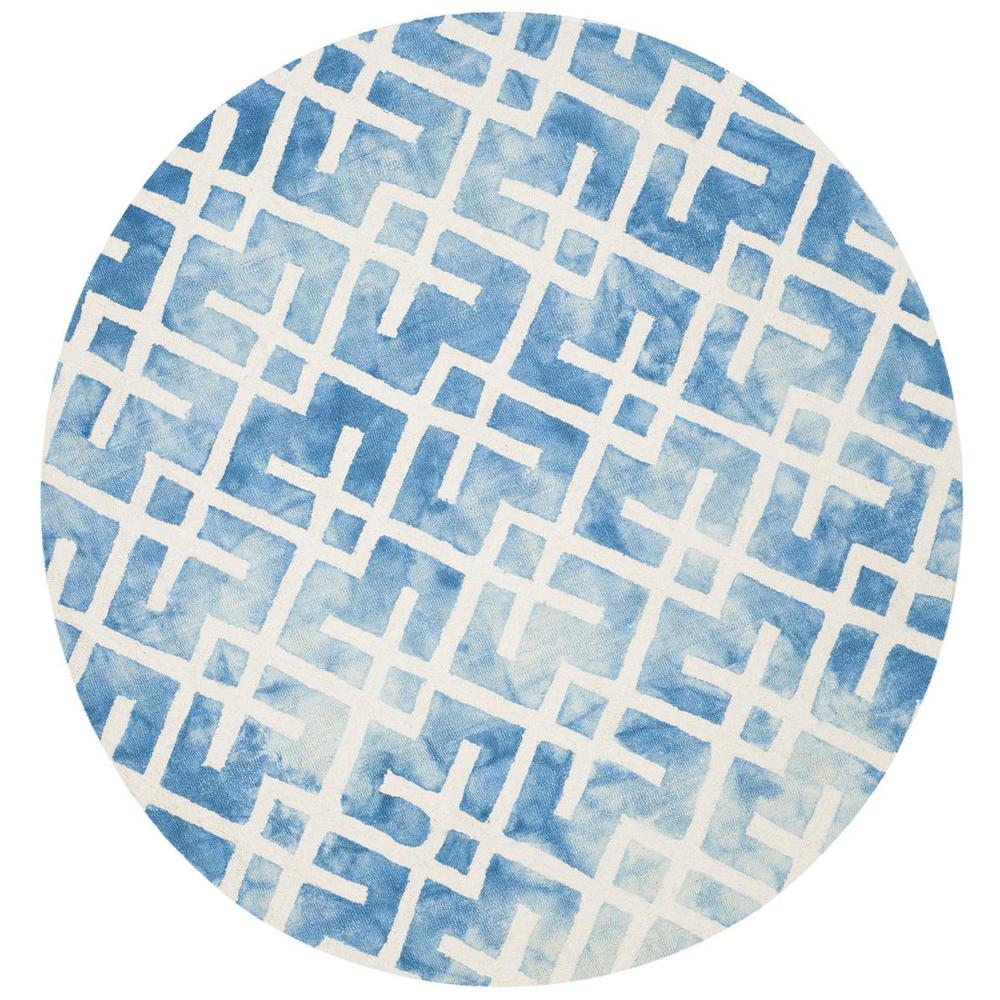 DIP DYE, BLUE / IVORY, 7' X 7' Round, Area Rug, DDY677G-7R. Picture 1