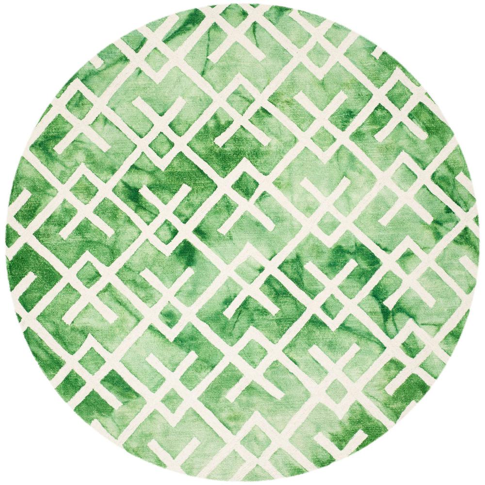 DIP DYE, GREEN / IVORY, 7' X 7' Round, Area Rug, DDY677Q-7R. Picture 1