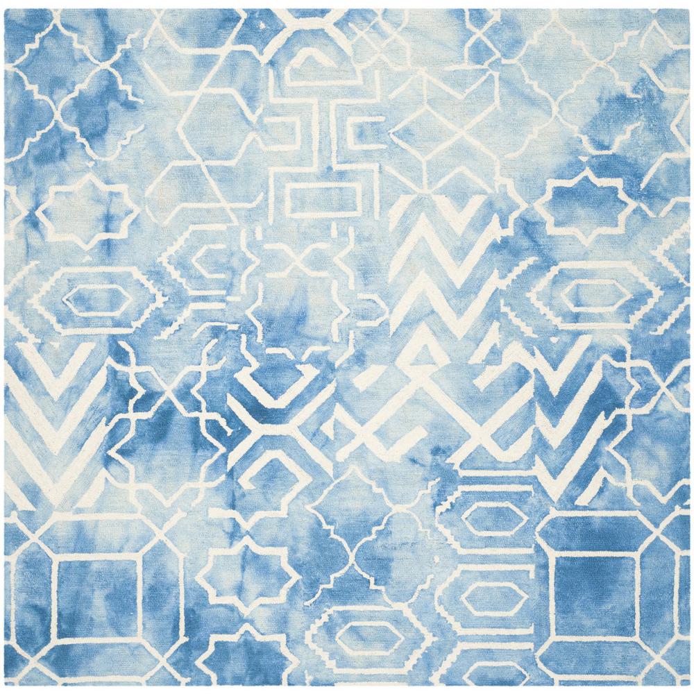 DIP DYE, BLUE / IVORY, 7' X 7' Square, Area Rug, DDY678G-7SQ. Picture 1