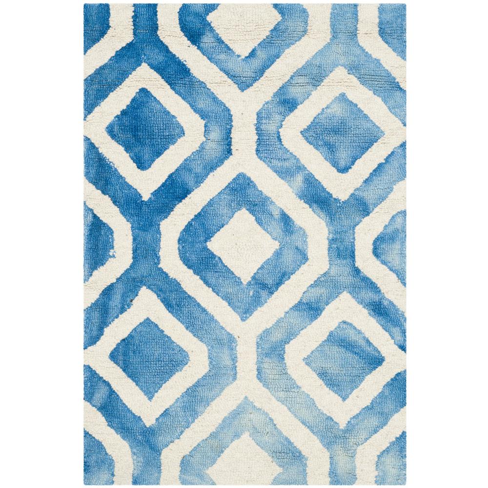 DIP DYE, IVORY / BLUE, 2' X 3', Area Rug, DDY679A-2. Picture 1