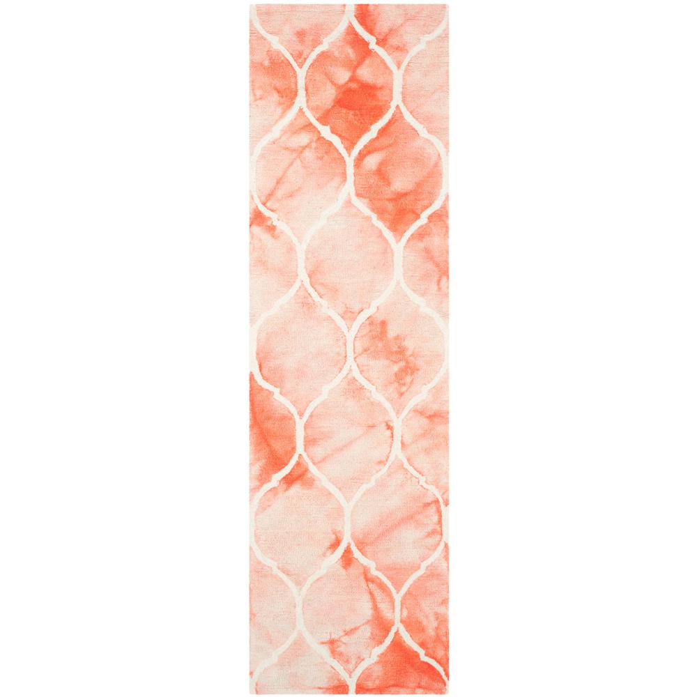 DIP DYE, ORANGE / IVORY, 2'-3" X 8', Area Rug. Picture 1