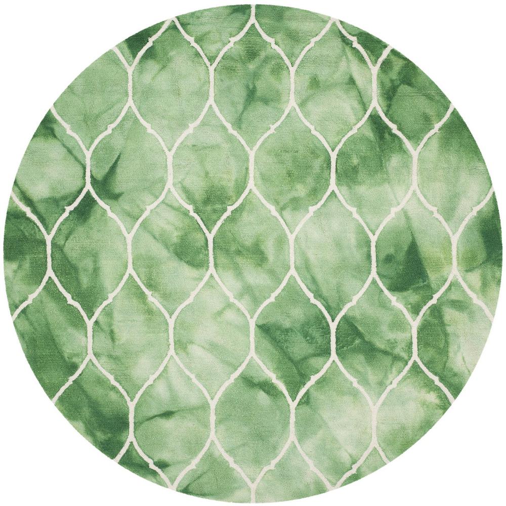 DIP DYE, GREEN / IVORY, 7' X 7' Round, Area Rug, DDY685Q-7R. Picture 1