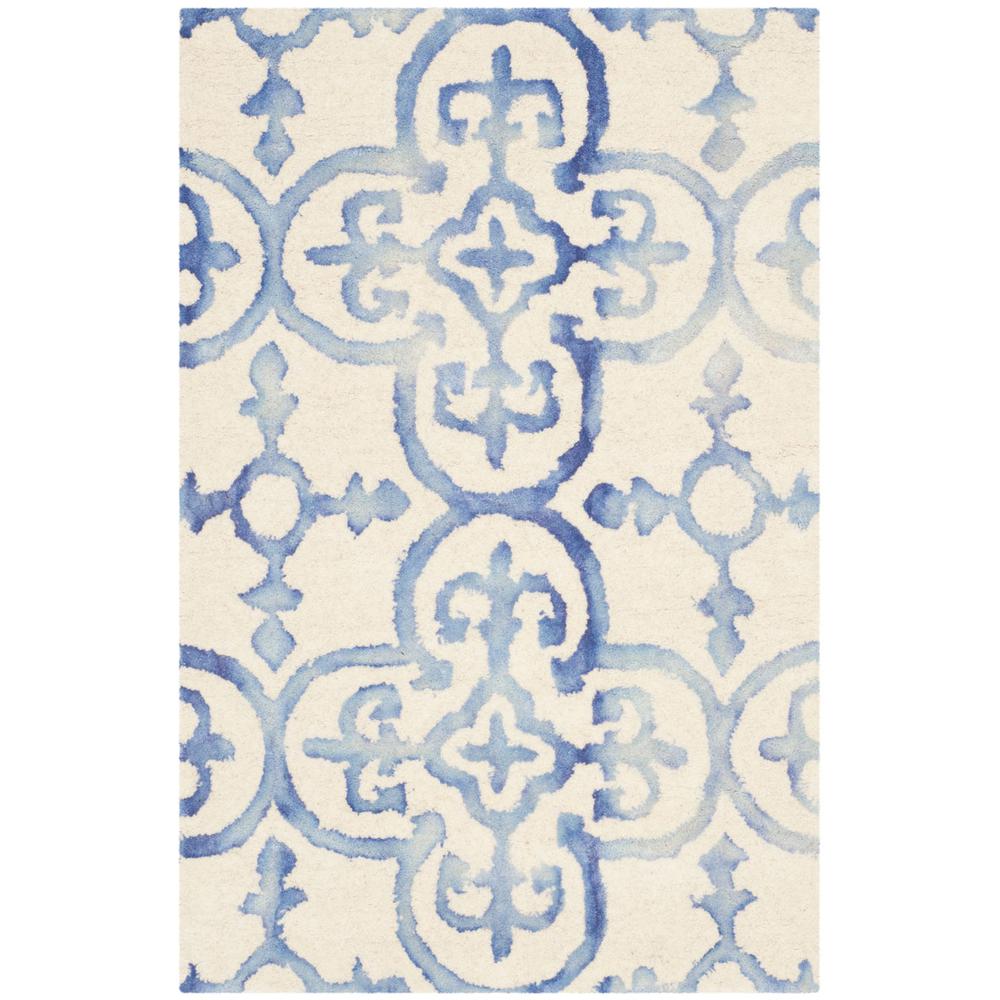 DIP DYE, IVORY / BLUE, 2' X 3', Area Rug, DDY711A-2. Picture 1
