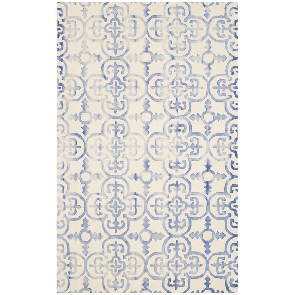 DIP DYE, IVORY / BLUE, 5' X 8', Area Rug, DDY711A-5. Picture 1