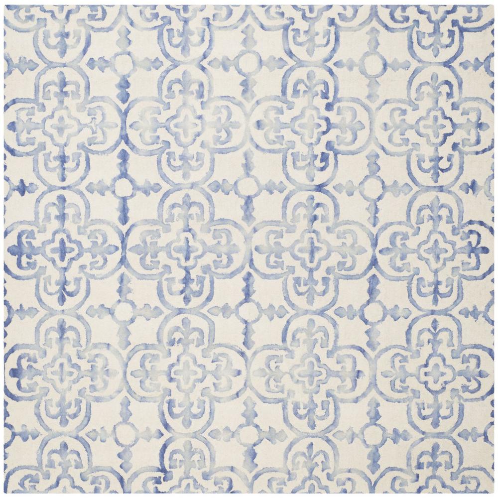 DIP DYE, IVORY / BLUE, 7' X 7' Square, Area Rug, DDY711A-7SQ. Picture 1
