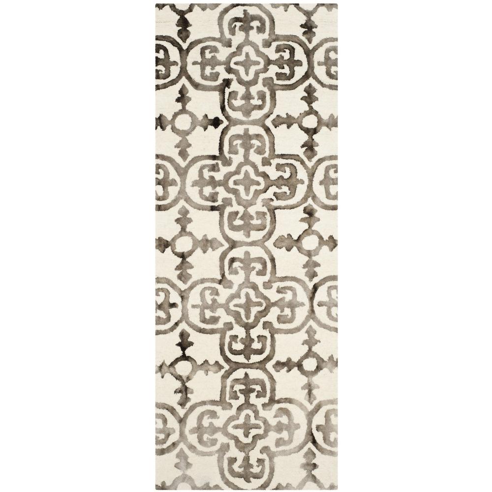 DIP DYE, IVORY / BROWN, 2'-3" X 6', Area Rug. Picture 1