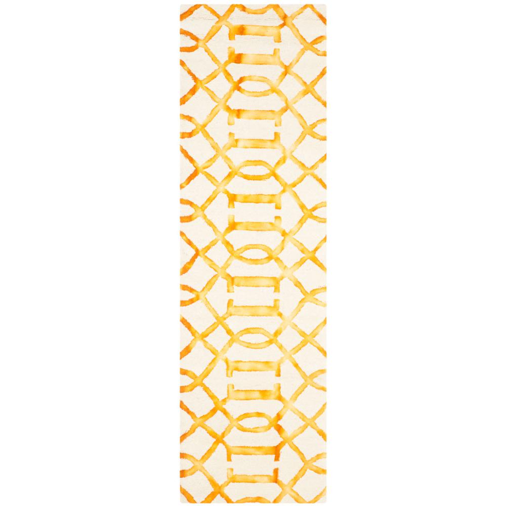 DIP DYE, IVORY / GOLD, 2'-3" X 8', Area Rug, DDY712C-28. Picture 1