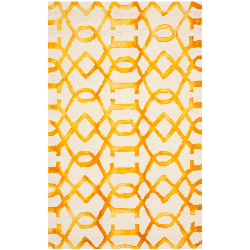 DIP DYE, IVORY / GOLD, 3' X 5', Area Rug, DDY712C-3. Picture 1
