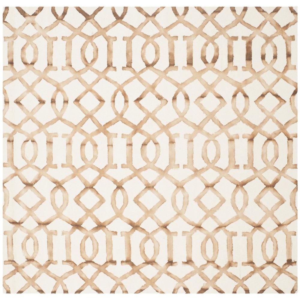 DIP DYE, IVORY / CAMEL, 7' X 7' Square, Area Rug, DDY712E-7SQ. Picture 1