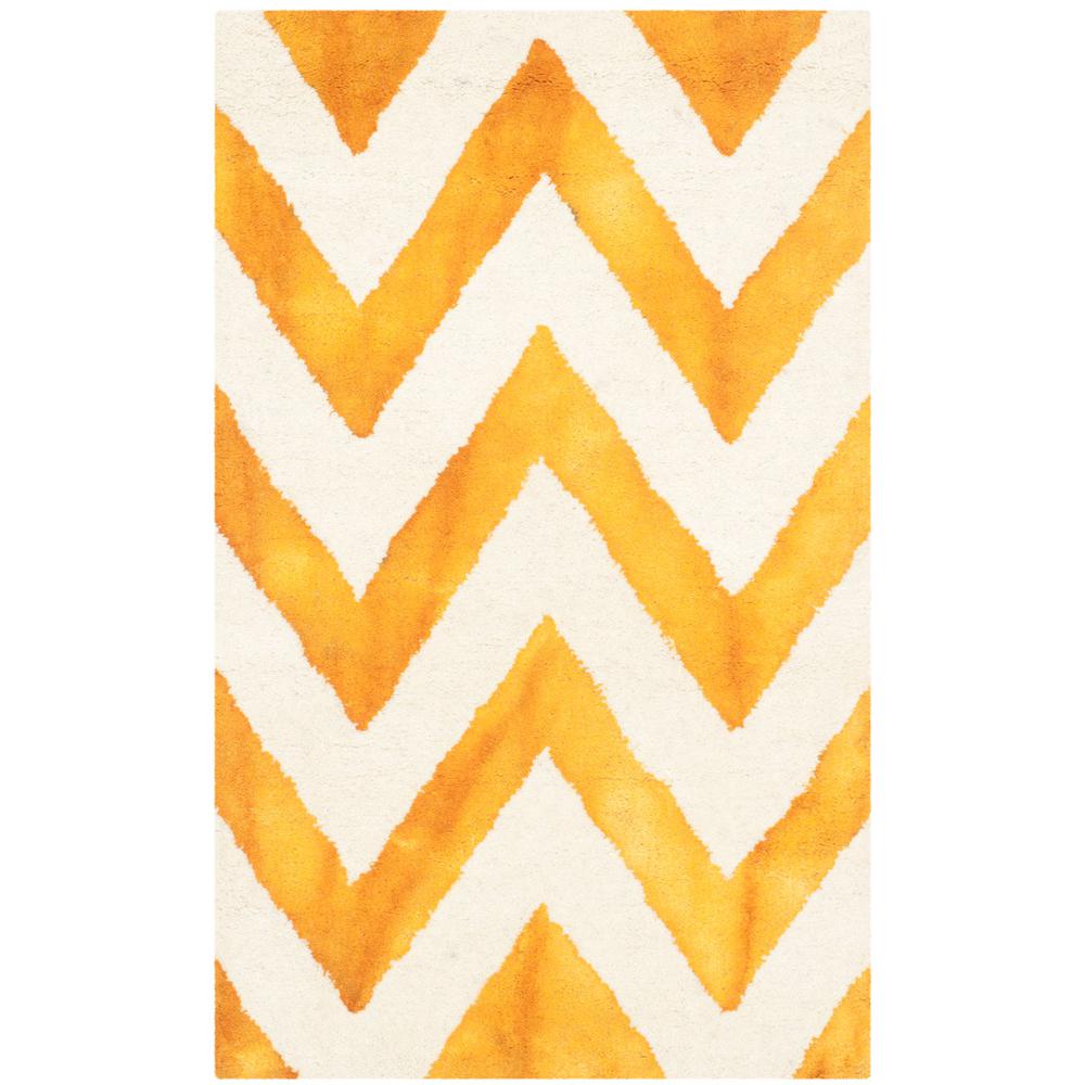 DIP DYE, IVORY / GOLD, 2' X 3', Area Rug, DDY715C-2. Picture 1
