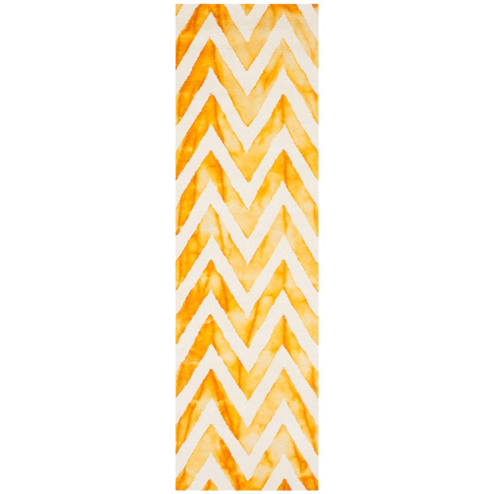 DIP DYE, IVORY / GOLD, 2'-3" X 8', Area Rug, DDY715C-28. Picture 1