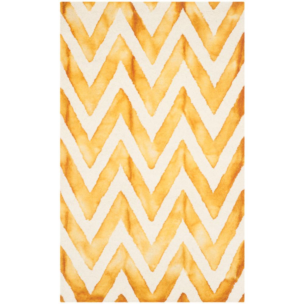 DIP DYE, IVORY / GOLD, 3' X 5', Area Rug, DDY715C-3. Picture 1