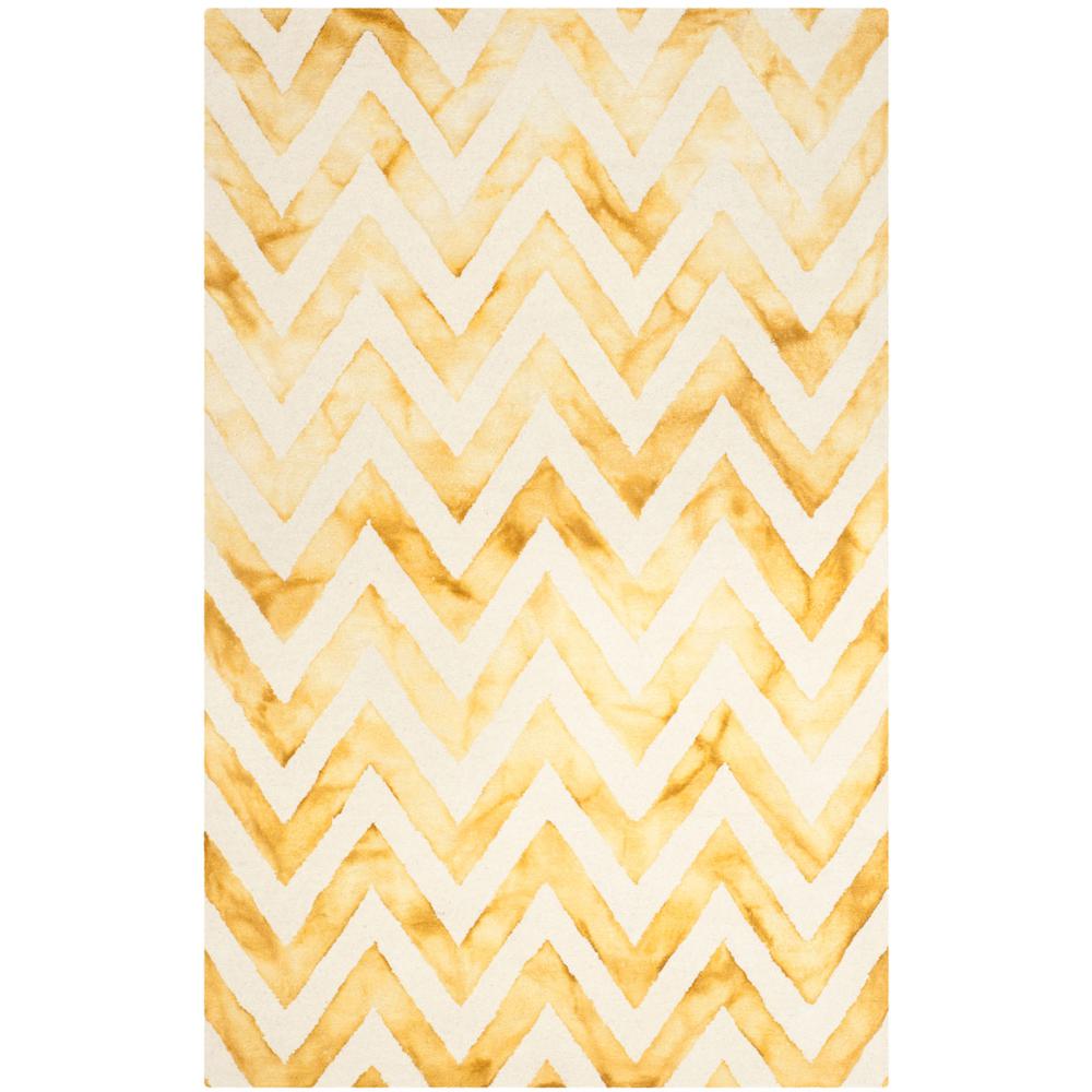 DIP DYE, IVORY / GOLD, 5' X 8', Area Rug, DDY715C-5. Picture 1