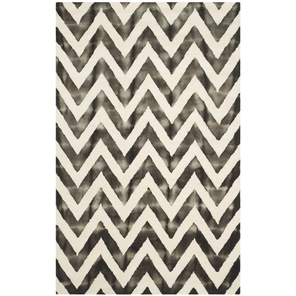 DIP DYE, IVORY / CHARCOAL, 5' X 8', Area Rug, DDY715D-5. Picture 1