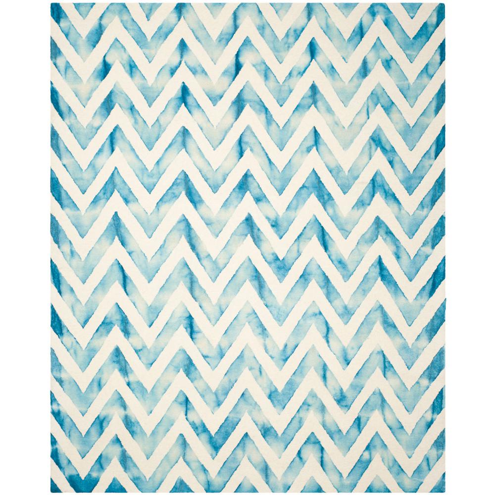 DIP DYE, IVORY / TURQUOISE, 8' X 10', Area Rug, DDY715H-8. Picture 1