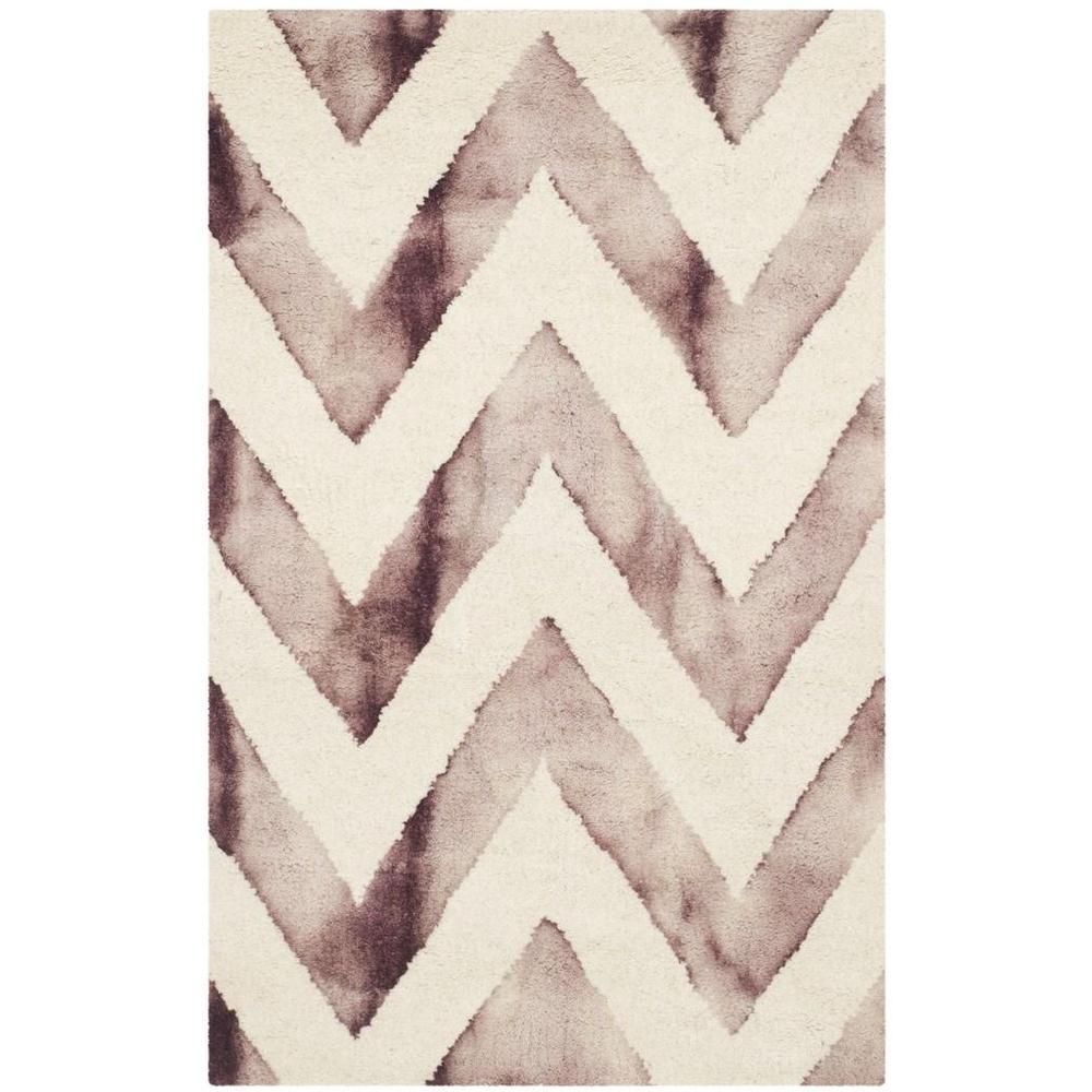 DIP DYE, IVORY / MAROON, 2' X 3', Area Rug. Picture 1