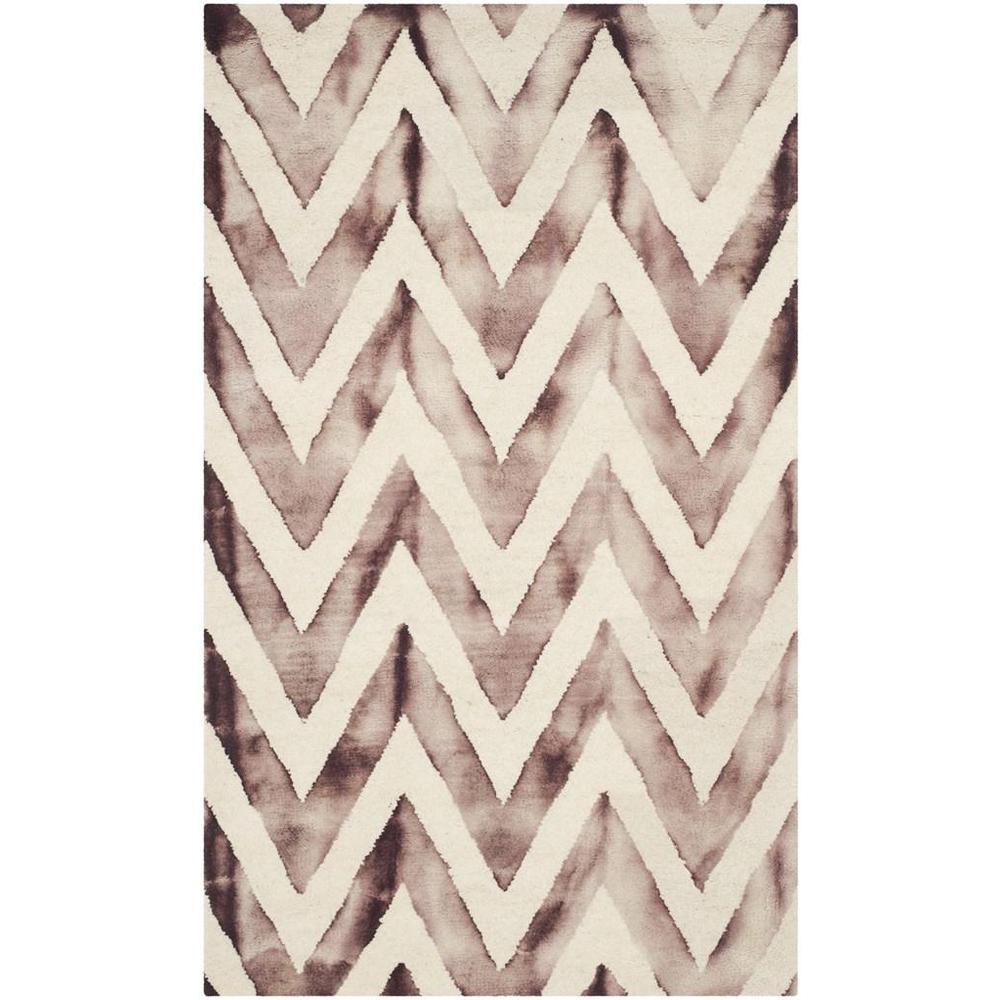 DIP DYE, IVORY / MAROON, 3' X 5', Area Rug. Picture 1