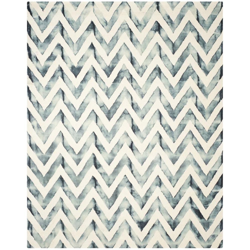 DIP DYE, IVORY / GREY, 8' X 10', Area Rug. Picture 1