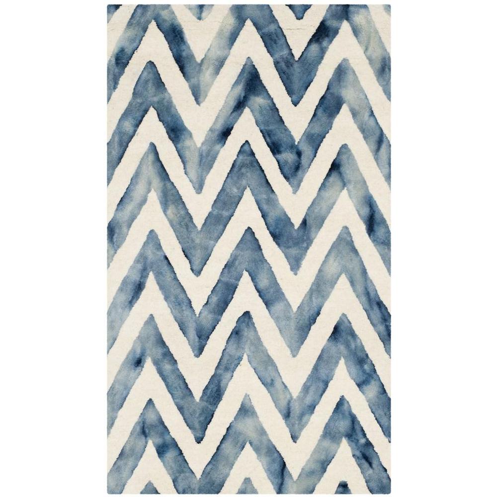 DIP DYE, IVORY / NAVY, 3' X 5', Area Rug, DDY715P-3. Picture 1