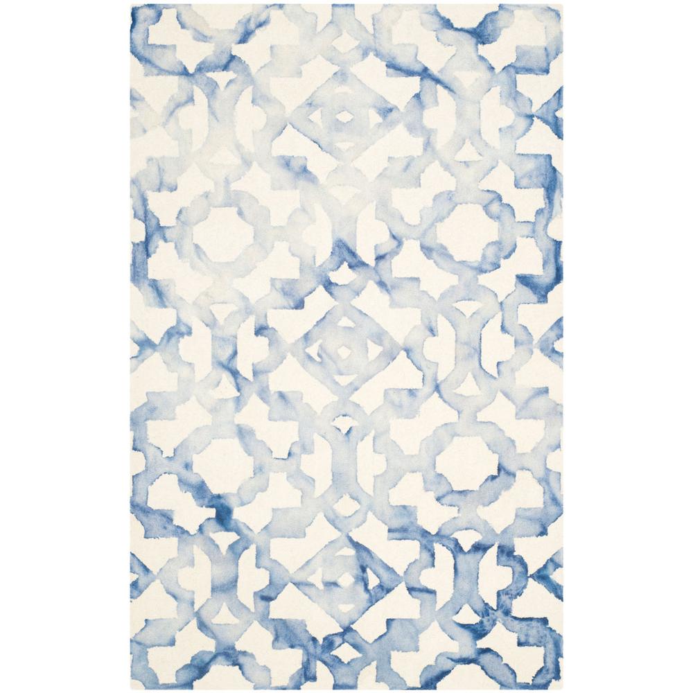 DIP DYE, IVORY / BLUE, 5' X 8', Area Rug, DDY717A-5. Picture 1