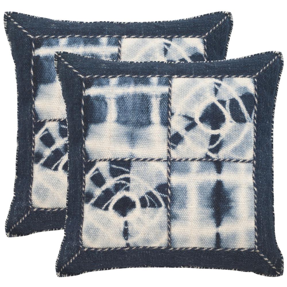 DIP-DYE QUARTRE PATCH PILLOW, DEC550B-2020-SET2. Picture 1