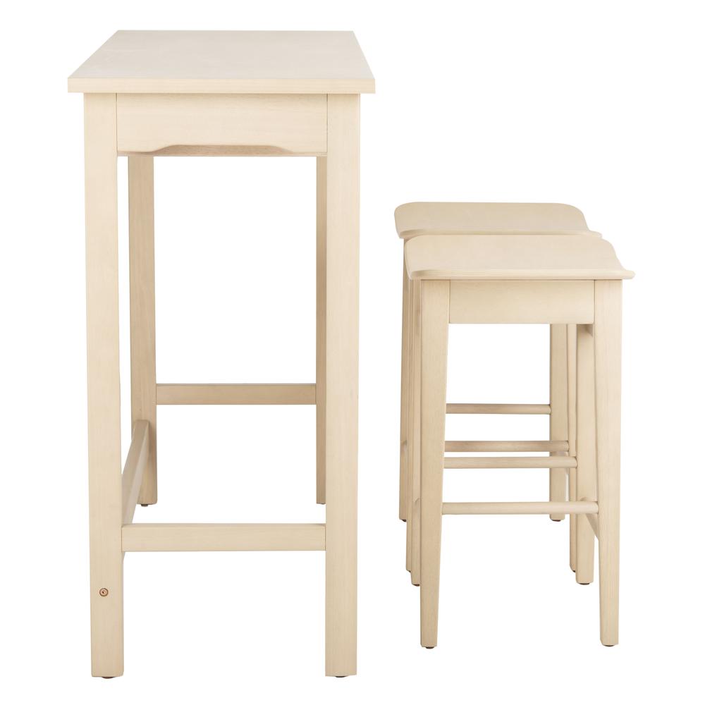 Colbie 3 Piece Pub Set, White Oak. Picture 9
