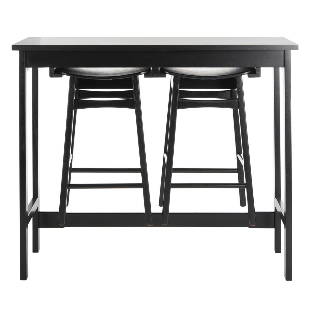 Colbie 3 Piece Pub Set, Black. Picture 1
