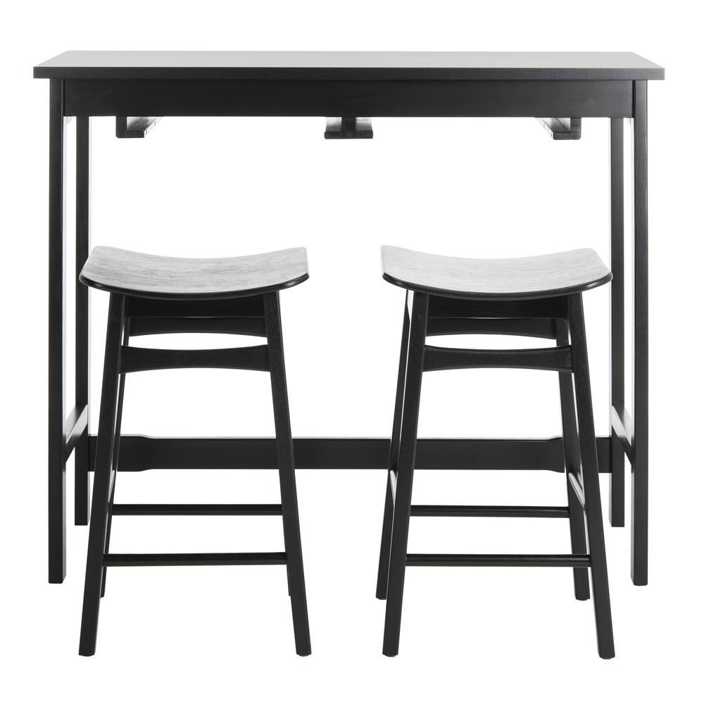 Colbie 3 Piece Pub Set, Black. Picture 4