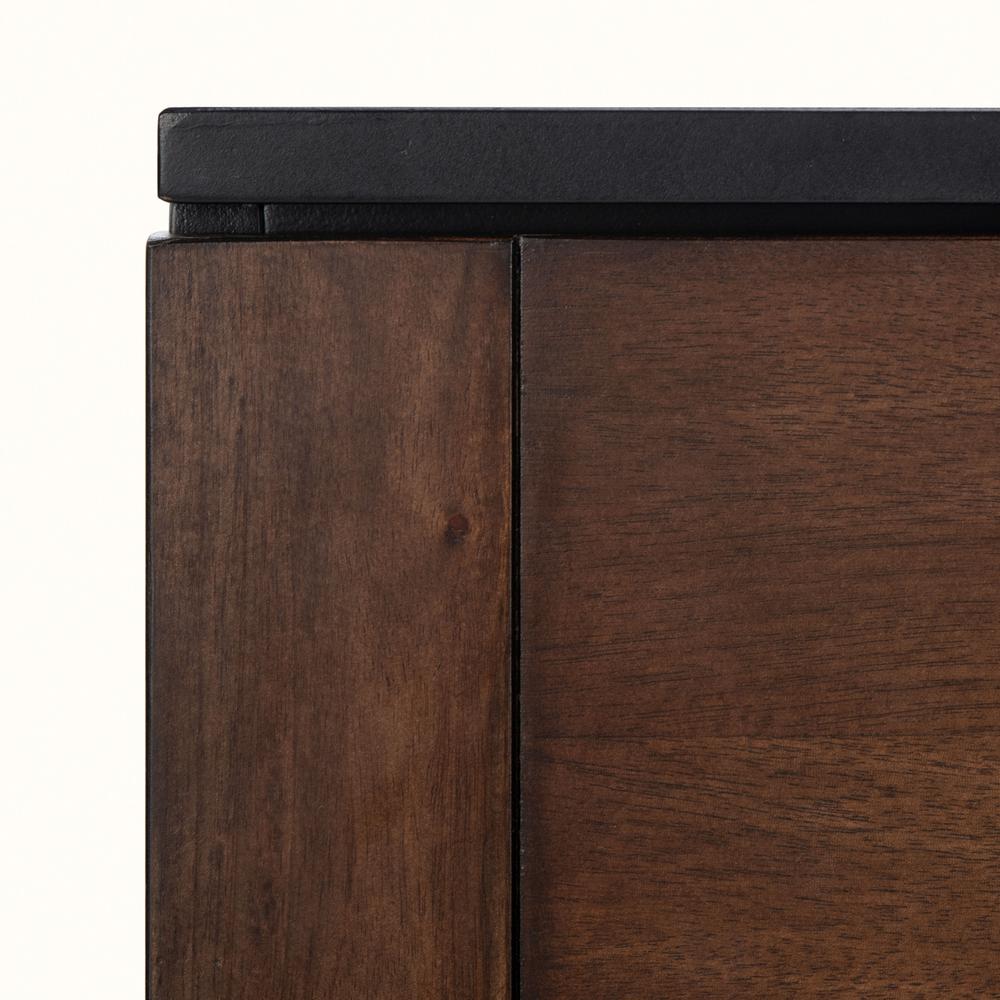 Genevieve 3 Drawer Dresser, Black/Walnut. Picture 4