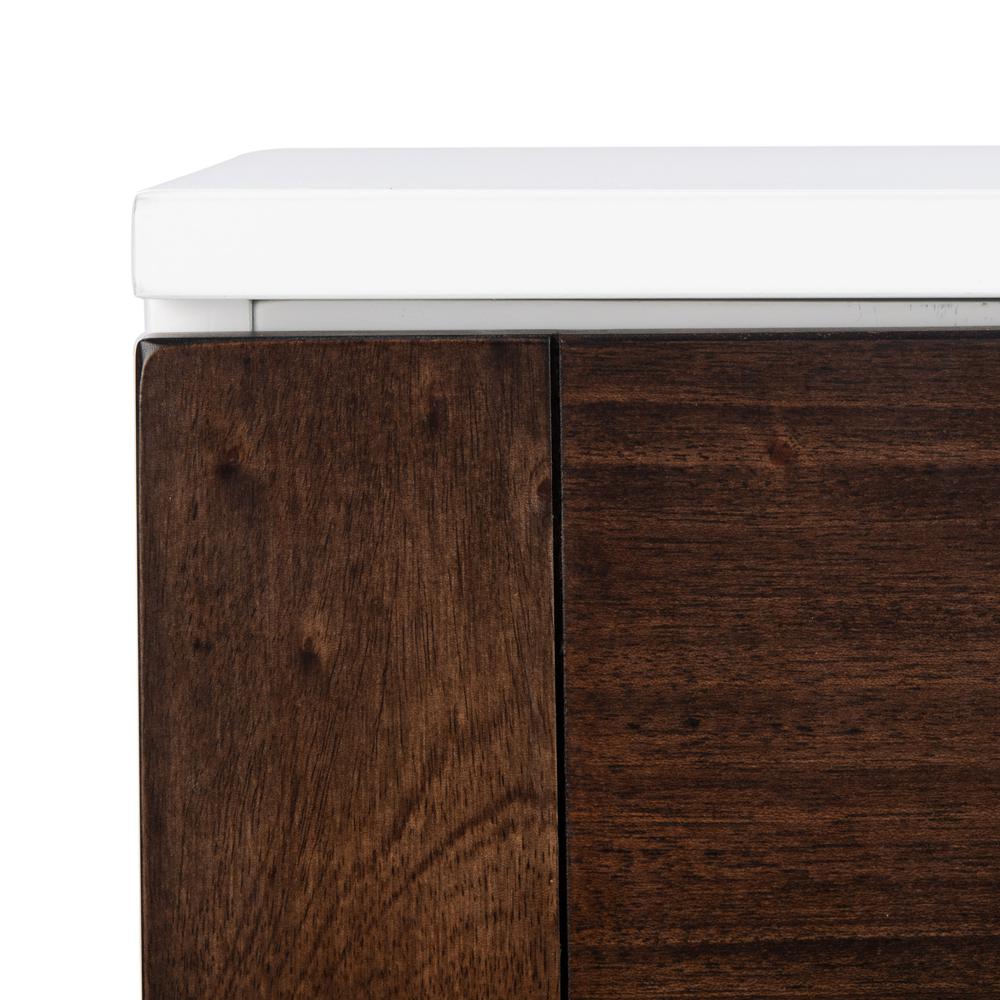Genevieve 3 Drawer Dresser, White/Walnut. Picture 4